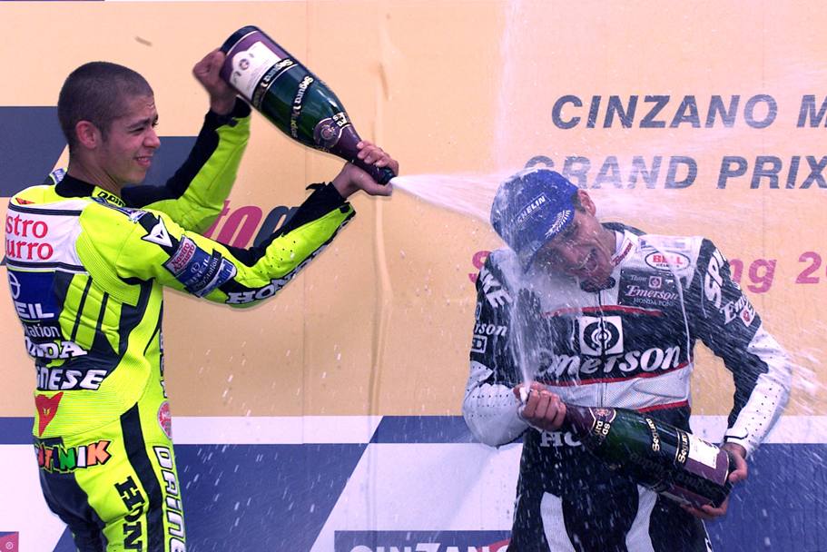 Ancora a Rossi a Sachsenring ma in 500 nel GP di Germania 2000 (Reuters)